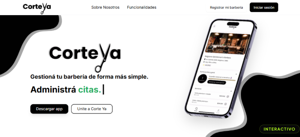 Sistema para Barberías CorteYa