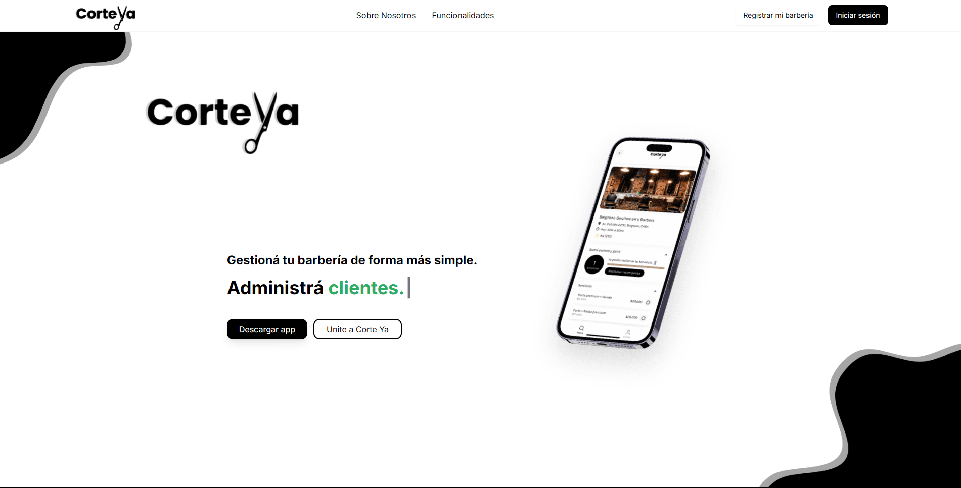 Sistema para Barberías | CorteYa